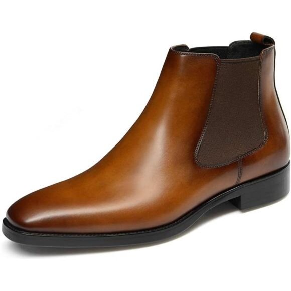 Mens Chelsea Boots Leather Dress Boots for Men